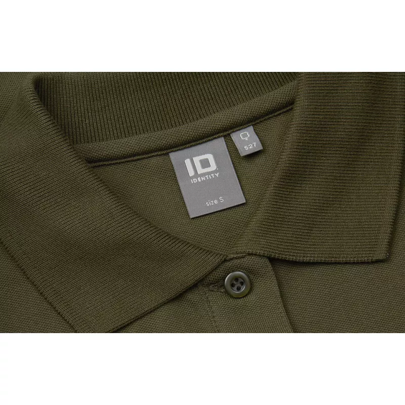 Koszulka bawełniana damska 210 g/m² ID Polo/stretch 527 - Olive (0527-OLIVE)