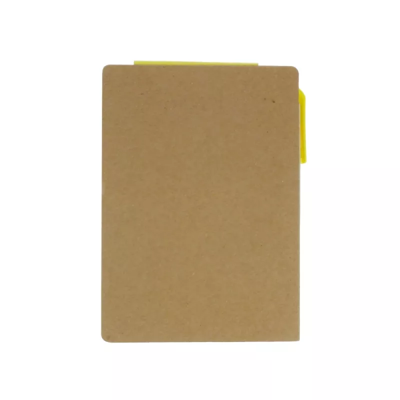 Zestaw do notatek, notatnik A6, karteczki samoprzylepne, długopis - żółty (V2842-08)