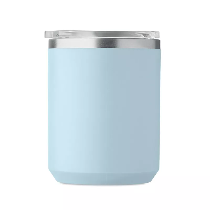 Kubek dwuścienny z przesuwaną pokrywką 400 ml COCOA - Baby Blue (MO2900-66)