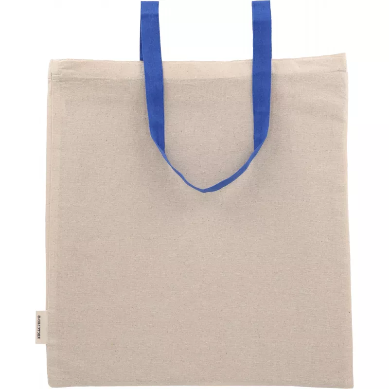 Torba bawełniana z długimi uszami, z recyklingu 140g/m2 CAMBRIDGE - niebieski (545404)