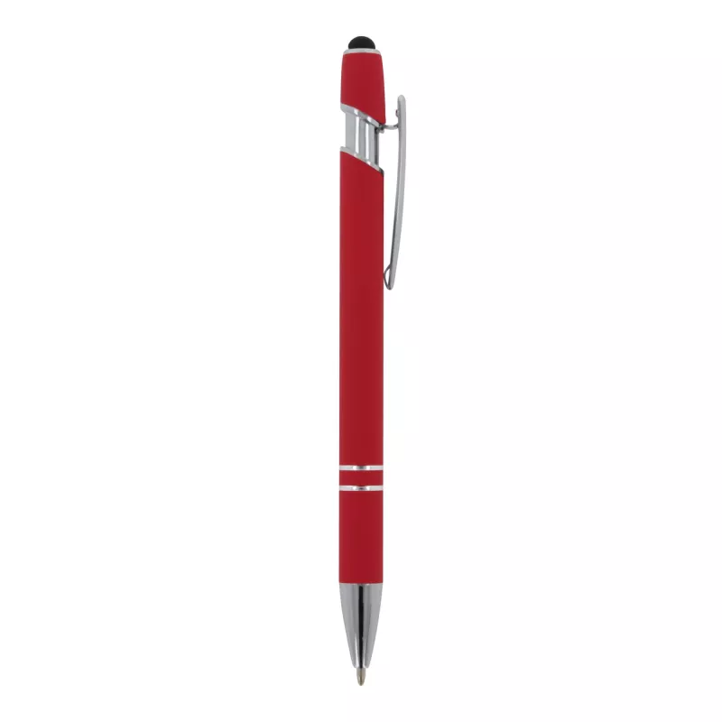 Długopis metalowy gumowany Paris - czerwony (LT87782-N0021)