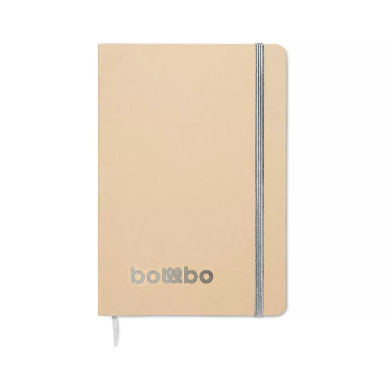 Notes A5 w okładce z kartonu 80 kartek w linię ROUTE - Srebrny (MO2580-14)