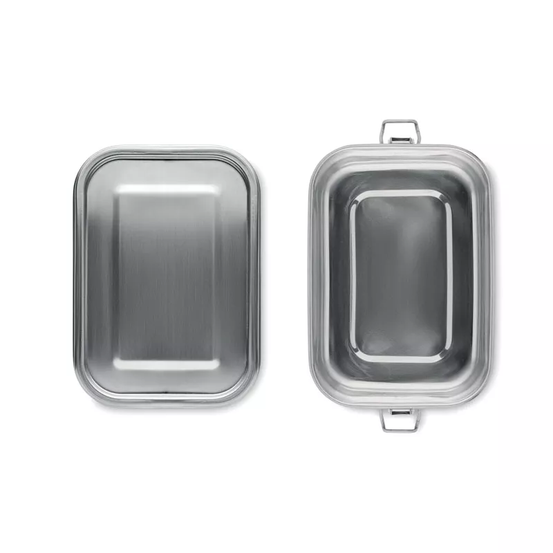Lunchbox stalowy z klamrami 750 ml GOBUDDY - Srebrny Mat (MO2888-16)