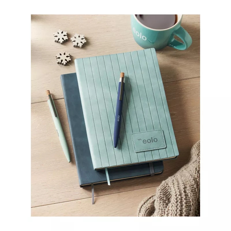 Notes A5 w okładce z PU 80 kartek w linię TINTRAY - Petrol (MO2663-20)