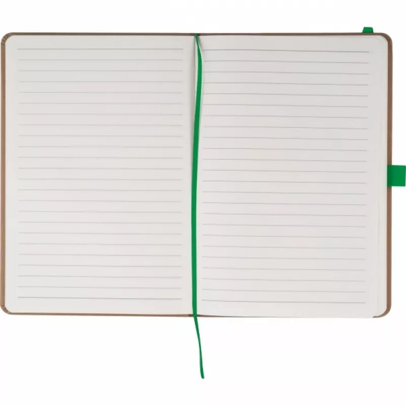 Notatnik A5 w linie z papieru z recyklingu BOURNEMOUTH - zielony (528309)
