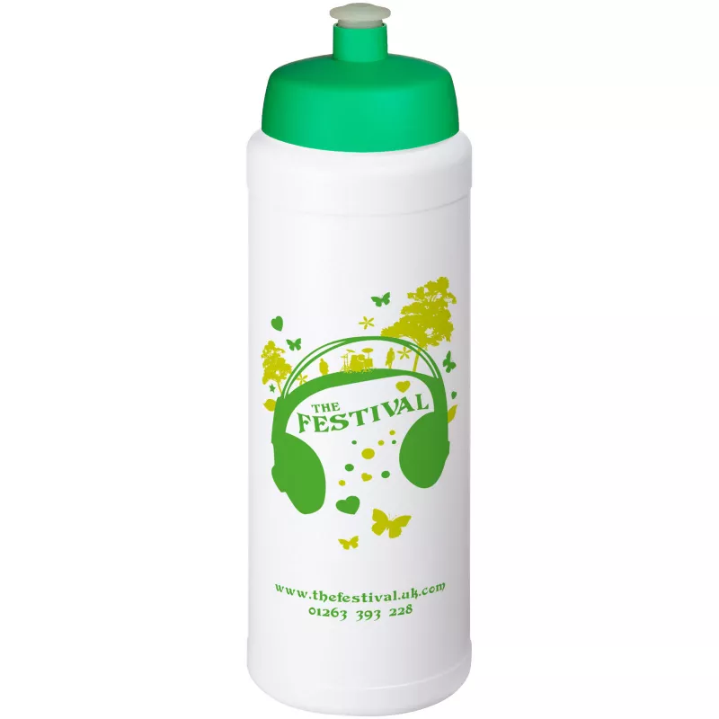 Bidon Baseline® Plus o pojemności 750 ml ze sportowym wieczkiem i uchwytem - Biały-Zielony (21068906)