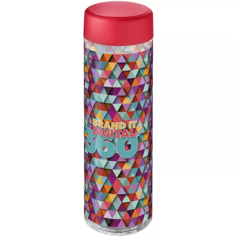 H2O Vibe 850 ml screw cap water bottle - Czerwony-Przezroczysty (21043002)