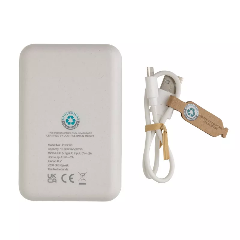 Power bank 10000 mAh - biały (P322.663)