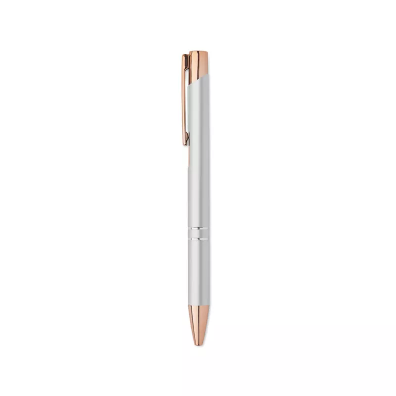 Długopis z aluminium z recyklingu BERN ROSE - Srebrny (MO2371-14)