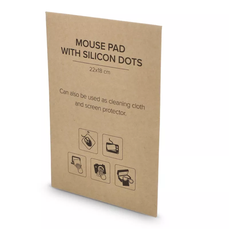 Podkładka pod mysz mikrofibra, silikon, 18 × 22 cm, sublimacja. - biały (LT97210-N0001)