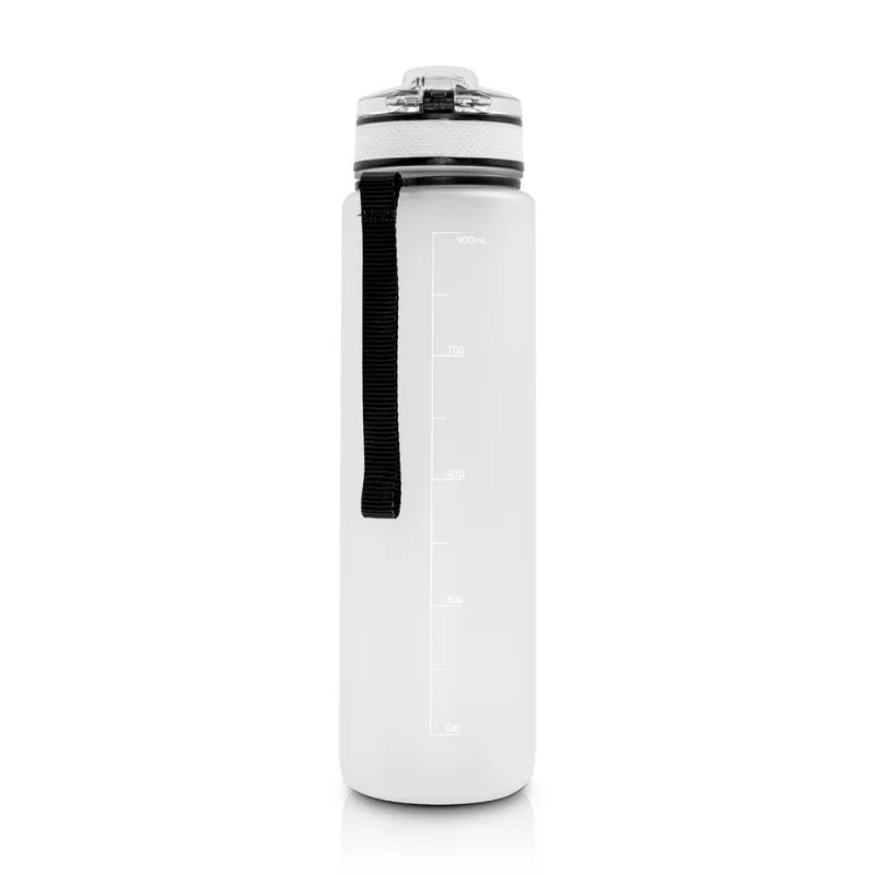 Butelka sportowa 1000 ml z miarką motywacyjną | Bennie - biały (V2245-02)