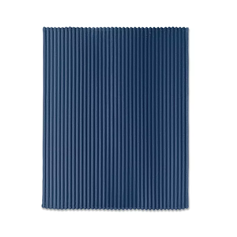 Koc polarowy RPET w paski 130x170 cm 450 g/m² NIEVE - Niebieski (MO3184-04)