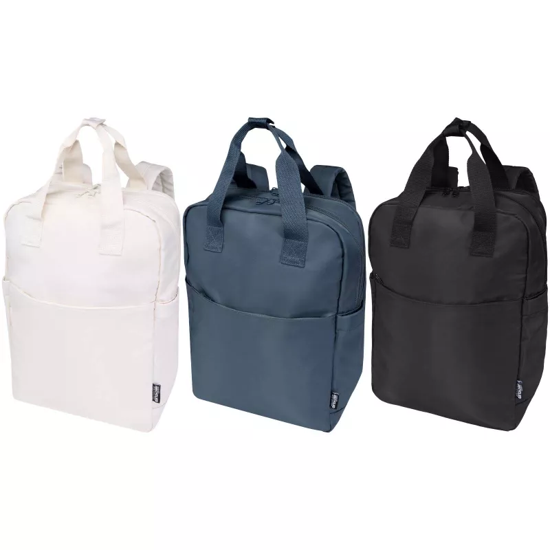 Trip Aware™, plecak na laptopa 14 cali wykonany z materiałów z recyklingu, 9 l - Złamana biel (12076202)