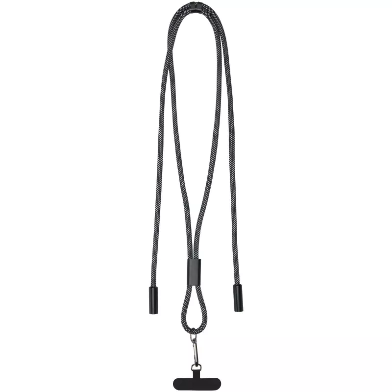 SMART 65 W - kabel ładujący wykonany z tworzywa sztucznego RPET, ze smyczą - Czarny (12453090)
