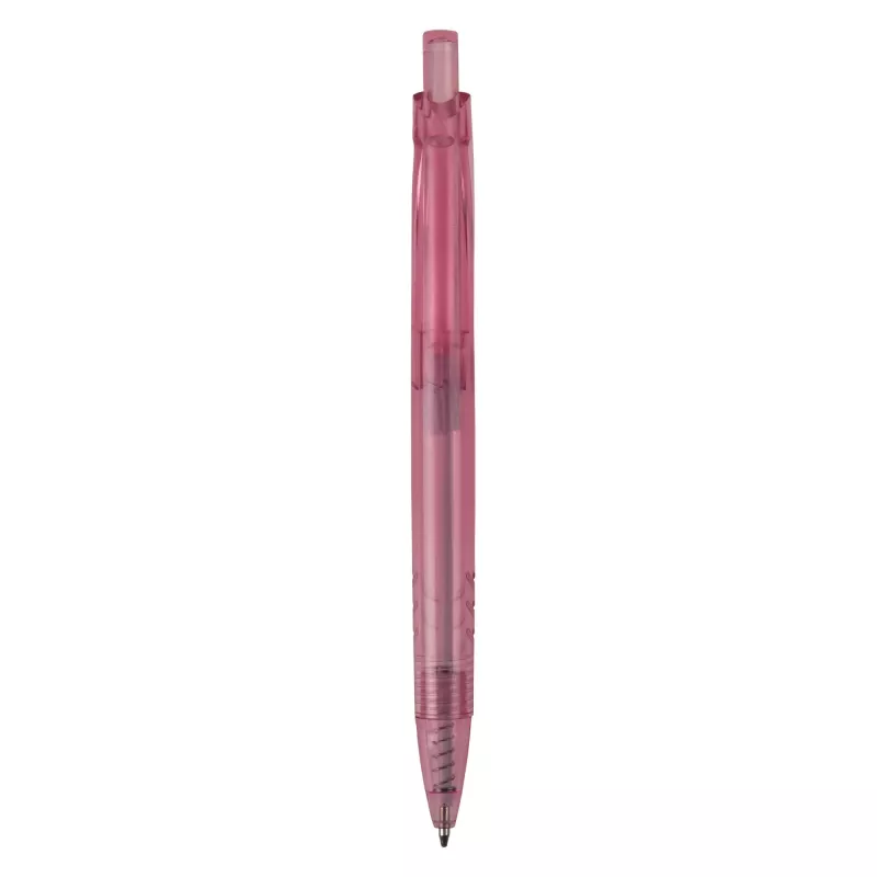 Długopis z plastiku z recyklingu - różowy transparentny (LT87547-N0476)