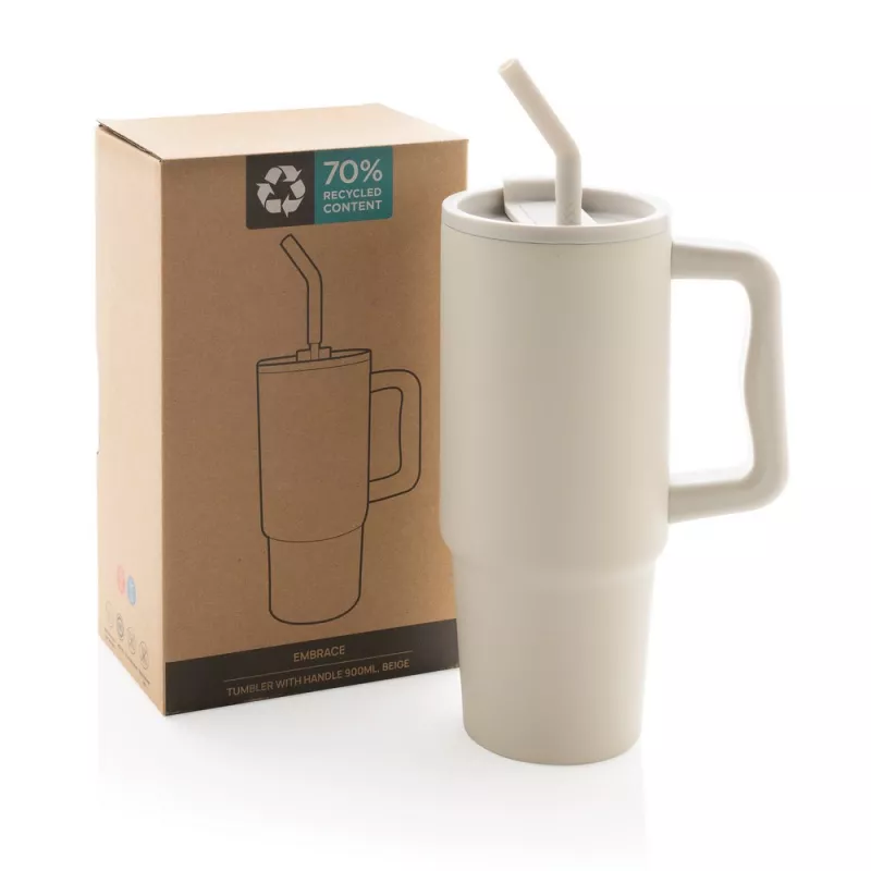 Kubek termiczny 900 ml Embrace - beżowy (P437.3019)