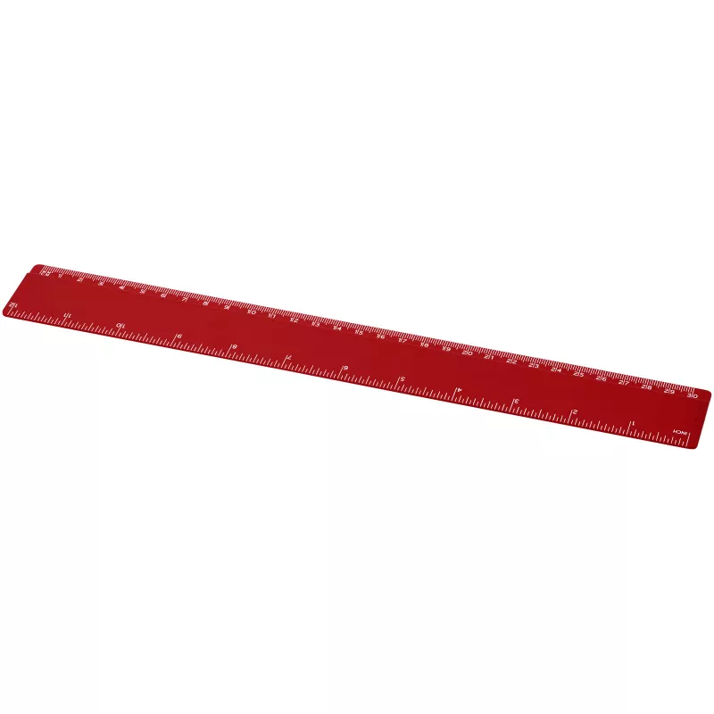 Linijka Renzo o długości 30 cm wykonana z tworzywa sztucznego - Czerwony (21053504)