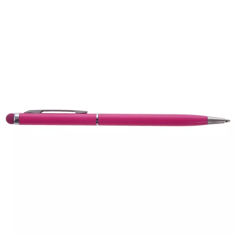 Długopis metalowy matowy z touch pen-em | Dennis - różowy (V1637-21)