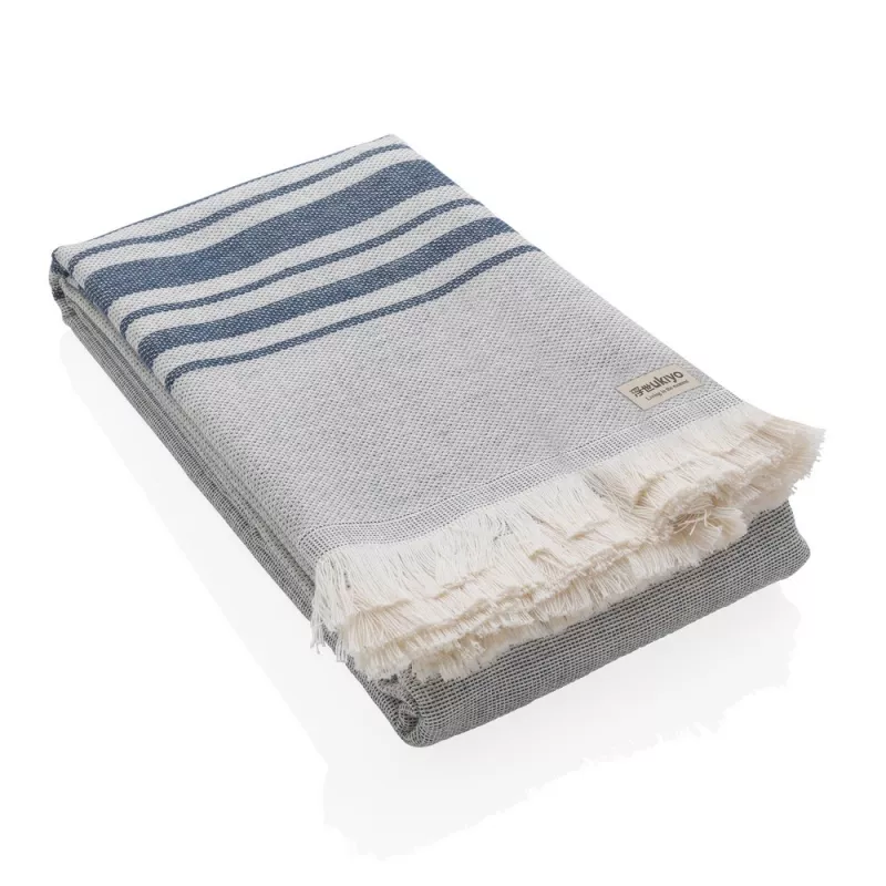 Ręcznik 100 x 180 cm Hammam Ukiyo Yumiko AWARE™ - niebieski (P453.795)
