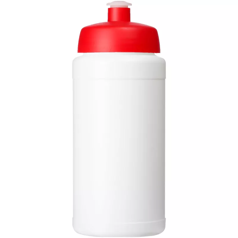 Baseline 500 ml butelka sportowa z recyklingu - Biały-Czerwony (21044496)