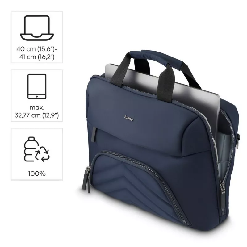 Torba na laptopa 15,6"-16,2" Hama Lightweight Premium - granatowy (VH046-04)
