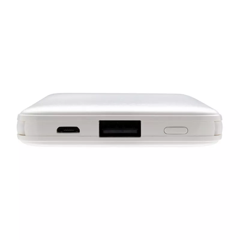 Power bank 5000 mAh, zintegrowany kabel 3 w 1 - biały (P322.083)