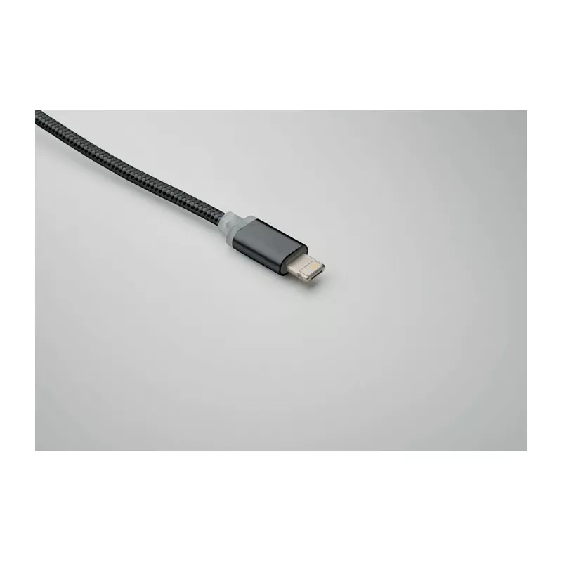 Kabel do ładowania 4 w 1 z brelokiem BLUE - Czarny (MO2141-03)