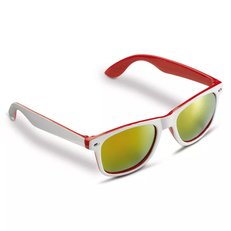 Okulary przeciwsłoneczne Jeffrey UV400 - biało / czerwony (LT86712-N0121)