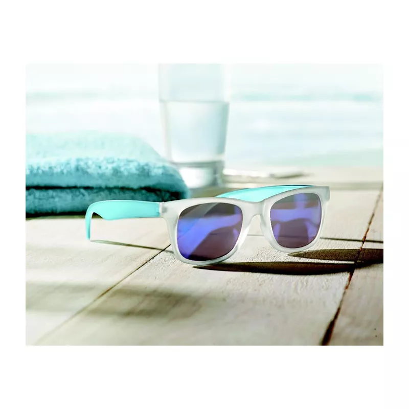 Okulary przeciwsłoneczne lustrzane UV400 AMERICA TOUCH - Niebieski (MO8652-04)