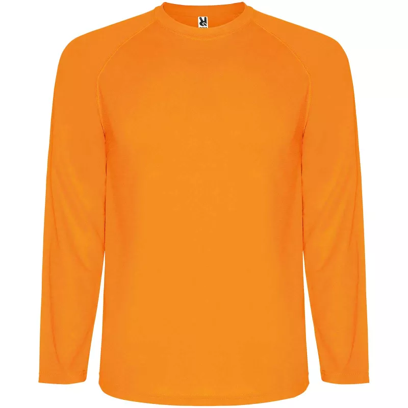 Męska koszulka sportowa Montecarlo z długim rękawem - Fluor Orange (R0415-FLORANGE)