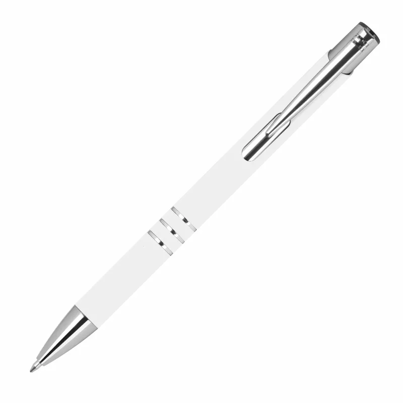 Długopis metalowy półżelowy DUNMORE - biały (399106)