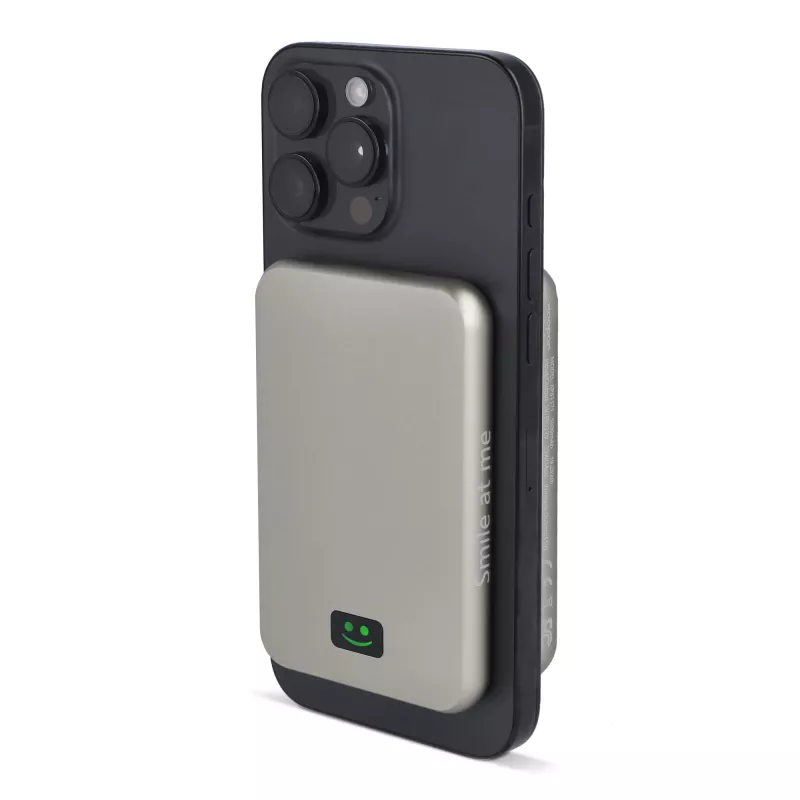 Xoopar Smile Wireless Mirror Powerbank kompatybilny z MagSafe 5000mAh - jasnoszary (LT41414-N0062)