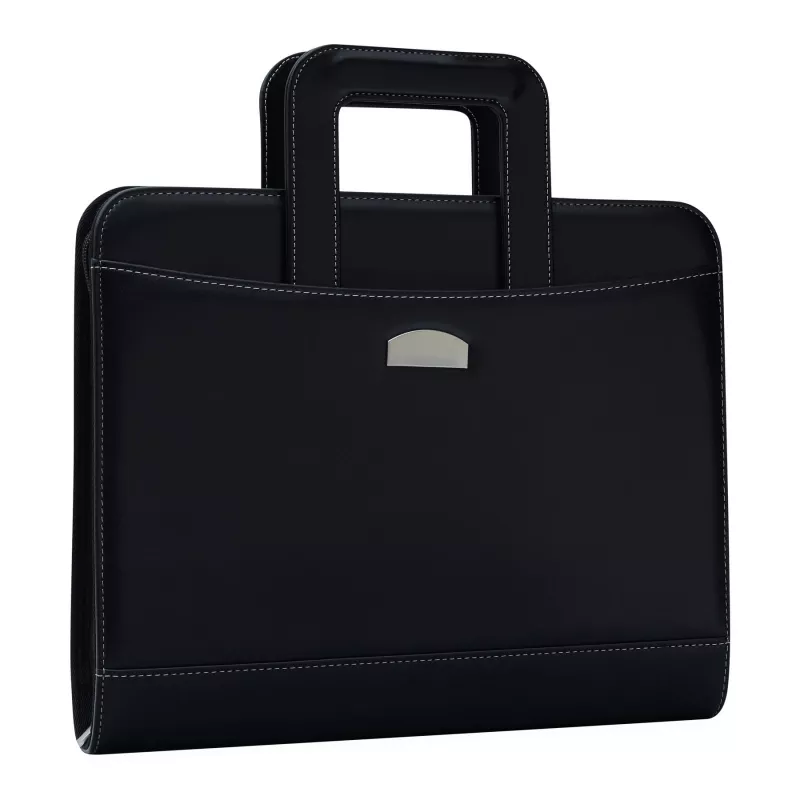 Portfolio, portfolio ze skóry ekologicznej, w formacie A4 - czarny (56-1103179)