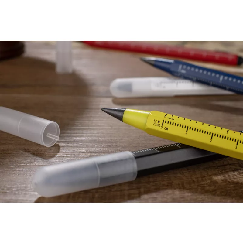 Ołówek wieczny z miarką DRAWI - żółty (19834-12)