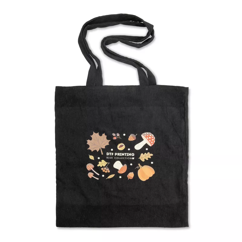 Torba z tkaniny przypominającej sztruks CORDELLA - czarny (20528-02)