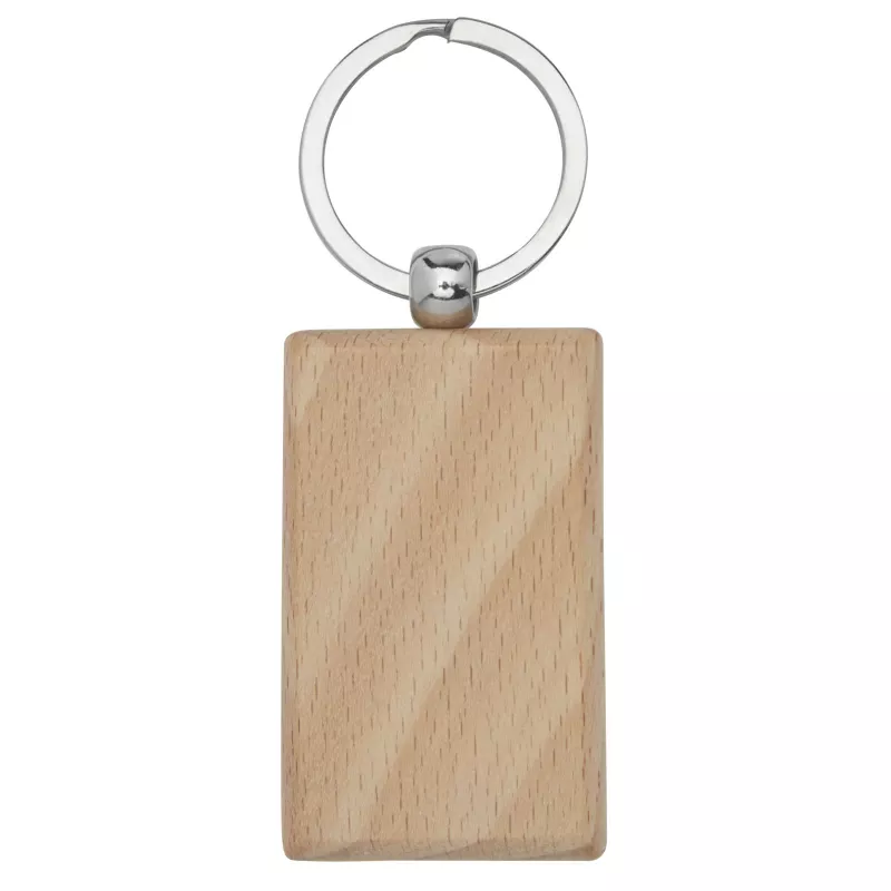 Prostokątny brelok do kluczy Gian z drewna z brzozy - Drewno (11812271)