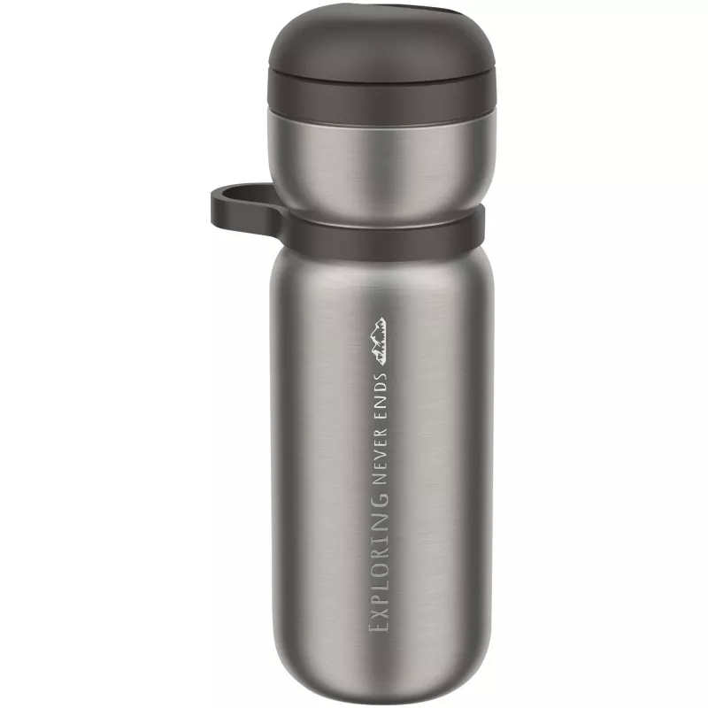 Mepal Twist stalowa termiczna butelka sportowa o pojemności 600 ml - Czarny (10091090)