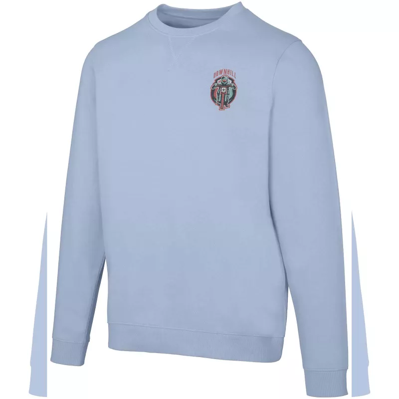 Jasper organiczna bluza unisex z recyklingu o gramaturze 280 g/m² z okrągłym dekoltem i certyfikatem OCS - Niebieski mgła (39561-MISTBLUE)