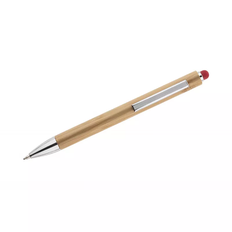Długopis bambusowy z touch pen-em TUSO - czerwony (19661-04)