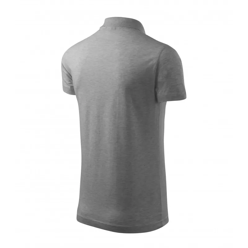 Męska koszulka polo 180 g/m² SINGLE J. 202 - Ciemnoszary melanż (ADLER202-CIEMNOSZARY MELANż)