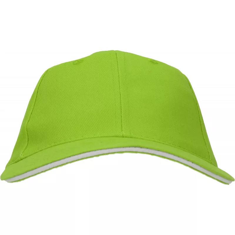 Czapka z daszkiem bawełniana 6 paneli, 260 g/m² CURTIS - jasnozielony (5046629)