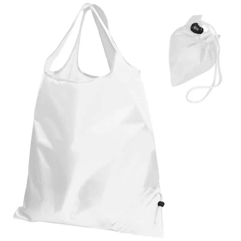 Składana torba poliestrowa na zakupy - biały (6072406)