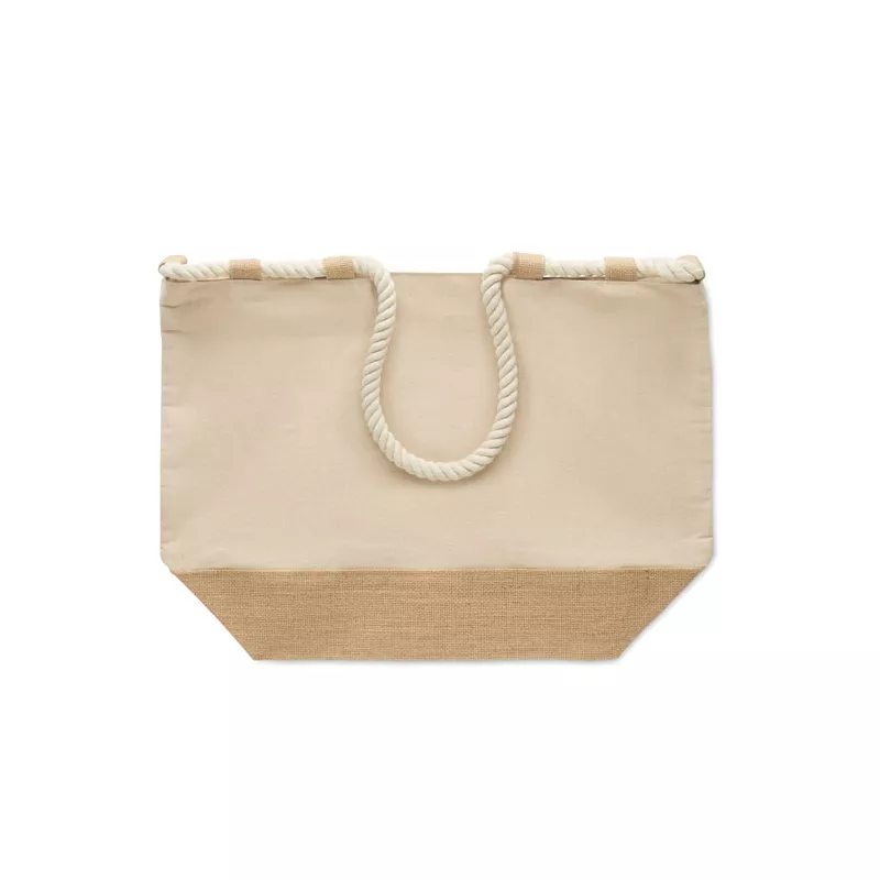 Torba plażowa z płótna i juty 280 g/m² MAKENKE - Bezowy (MO2805-13)