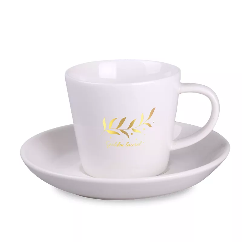 Filiżanka porcelanowa ze spodkiem Victor Bianco Set 120 ml - biały (C/255/120ml-BIAŁY)