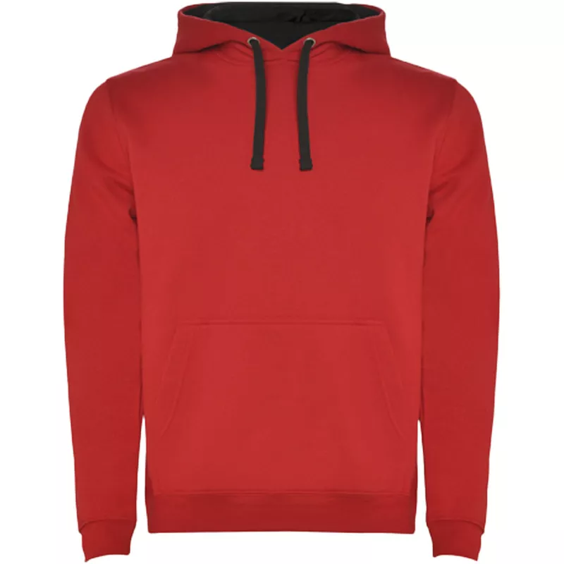 Bluza z kapturem "kangurek" 280 g/m² Roly Urban - Red / Black (R1067-REDBLACK)