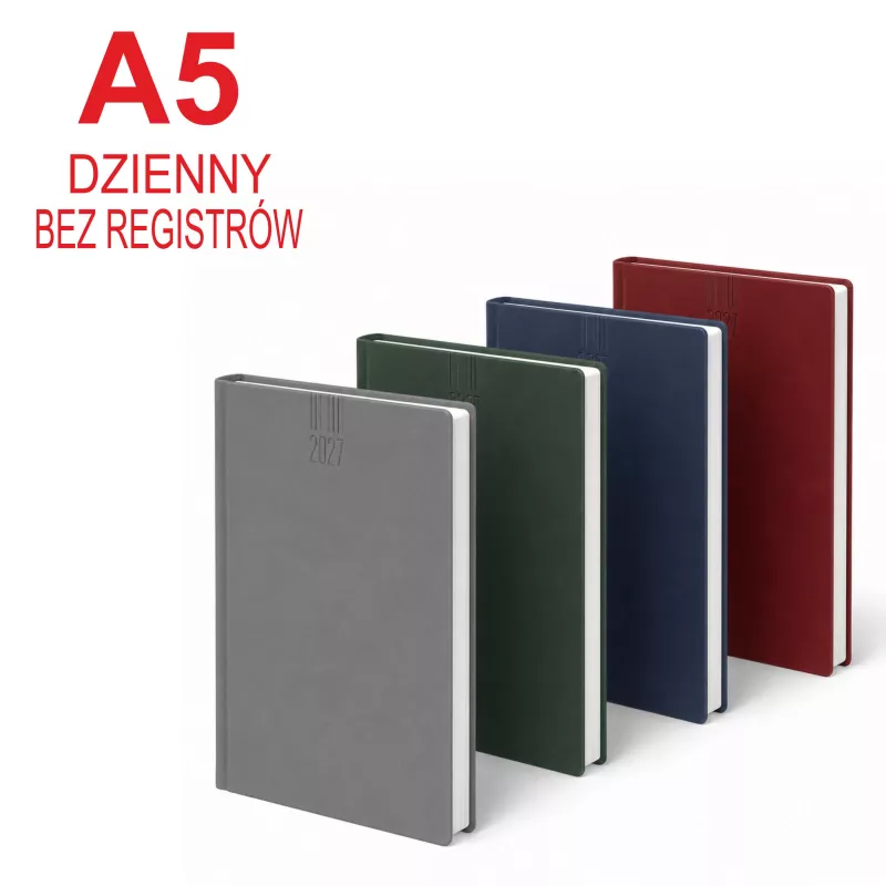Kalendarz książkowy A5 DZIENNY bez registrów SERENE - różne kolory (KK-BSV-775.D)