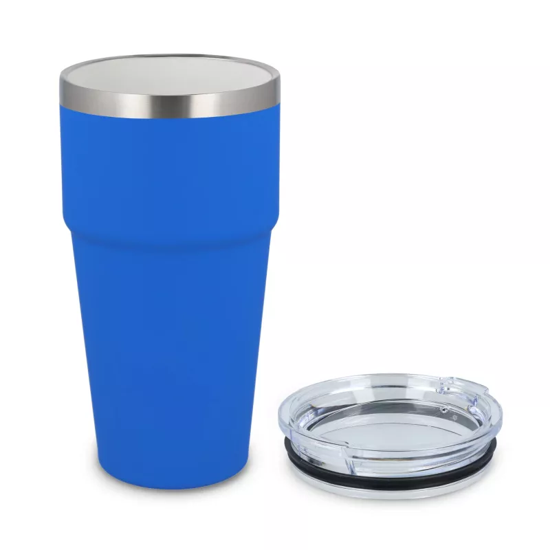 T-ceramiczny kubek do samochodu o miękkim dotyku 500ml - niebieski (LT98729-N0011)