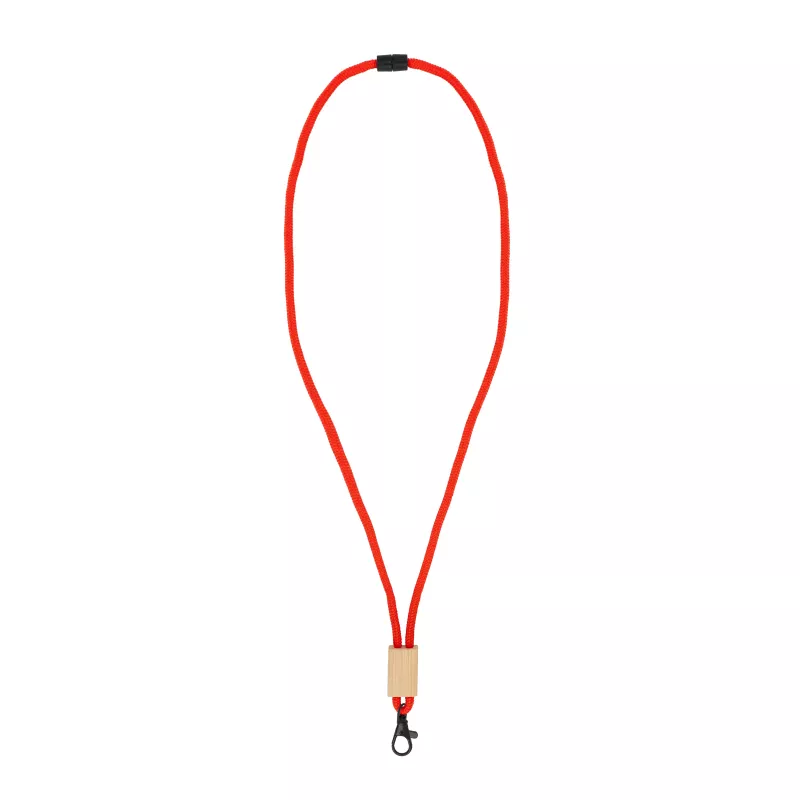 Paracord R-PET lanyard - czerwony (LT95306-N0021)