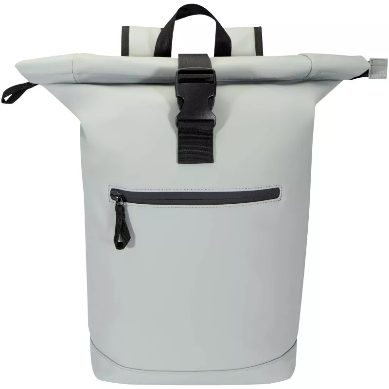Resi Plus plecak na 15-calowego laptopa o pojemności 18 l z recyklingu, z certyfikatem GRS i zwijaną górną częścią - Szary (13009382)