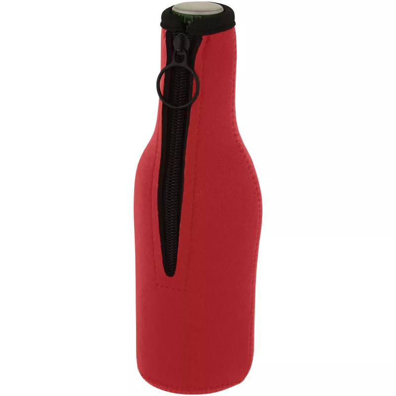 Uchwyt na butelkę z neoprenu z recyklingu Fris - Czerwony (11328721)